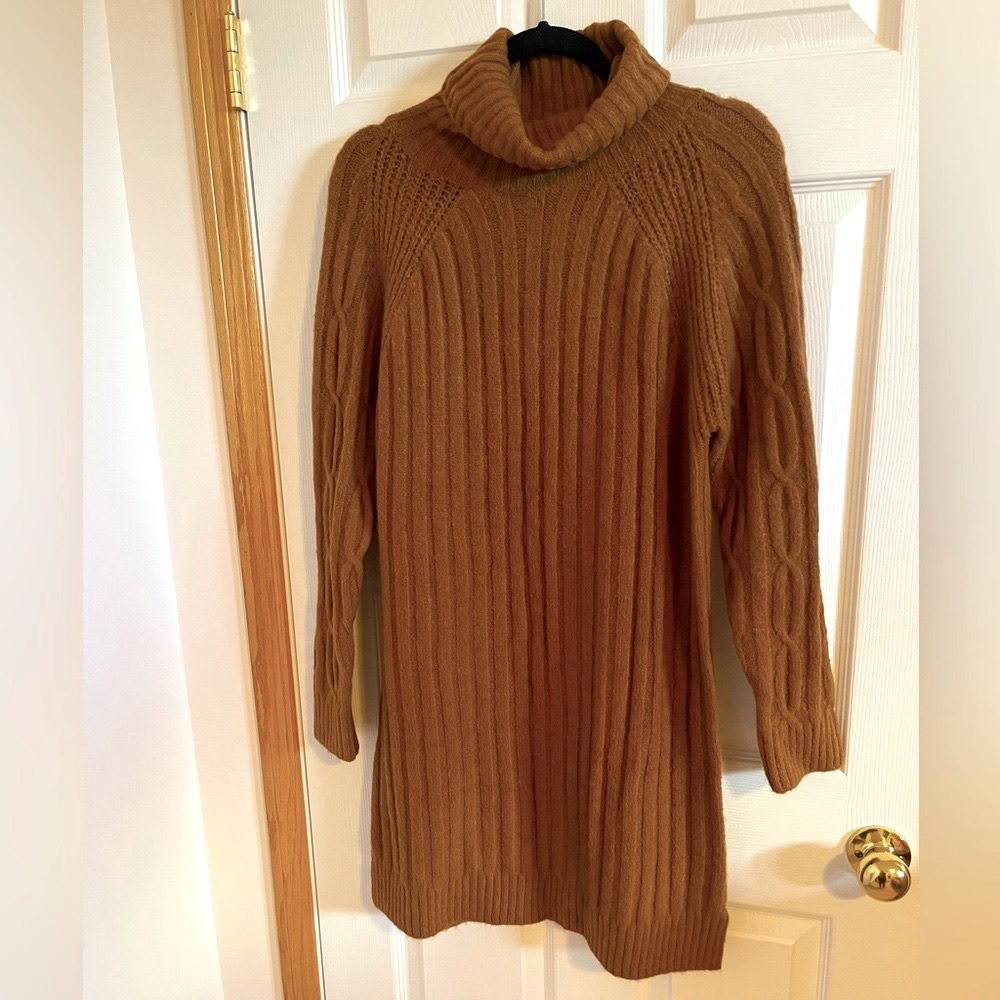 NWOT RD Style Cable knit turtleneck tunic/sweater dress